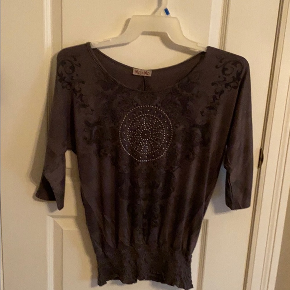 Dk.grey 3/4 length sleeve shirt